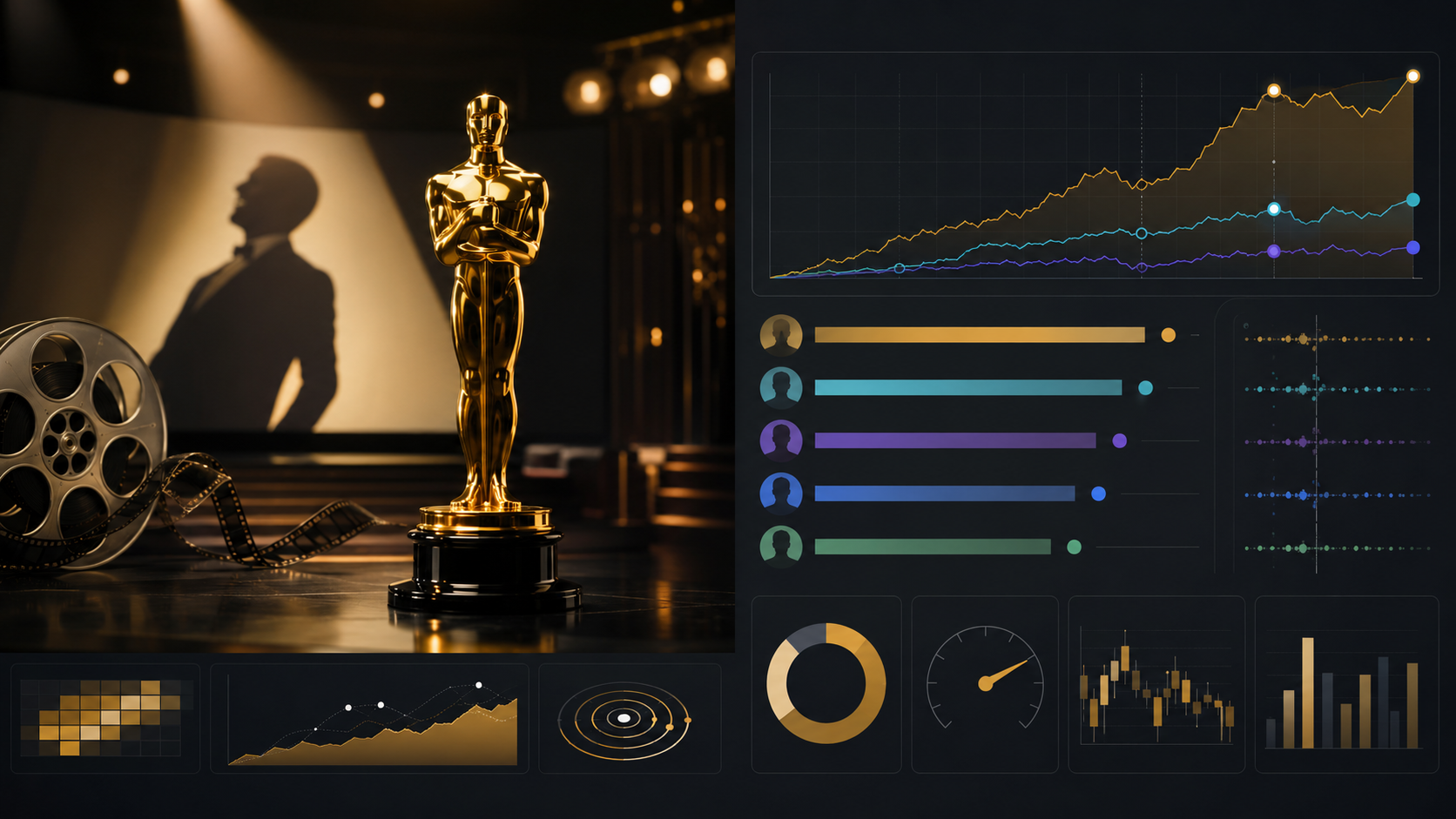 Editorial awards market board for Best Actor Oscars odds