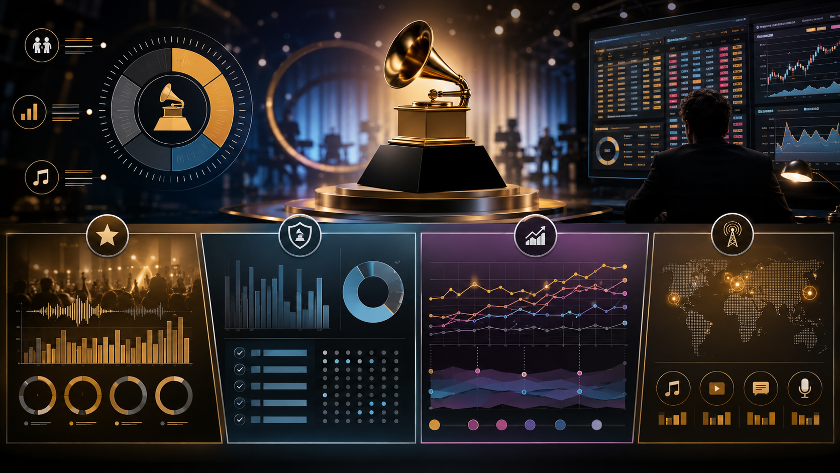 Grammys predictions category map infographic
