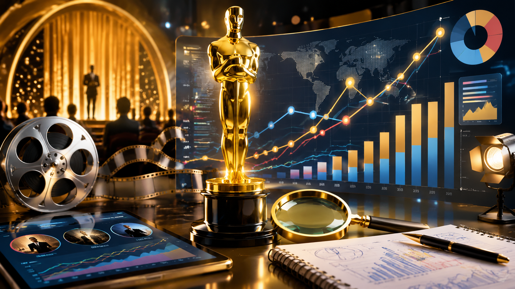 Oscar predictions 2026 signal stack infographic