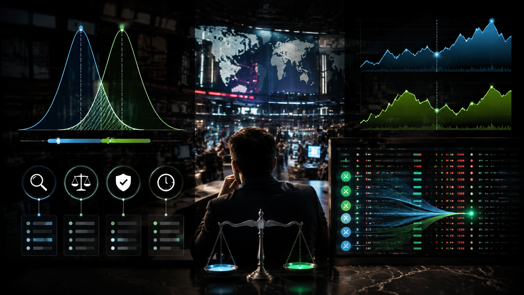 ScreenOdds prediction-market arbitrage checklist illustration